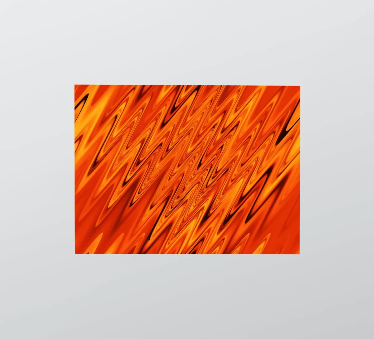 Abstract dynamic waves and patterns in orange and red sticker by Something for you
