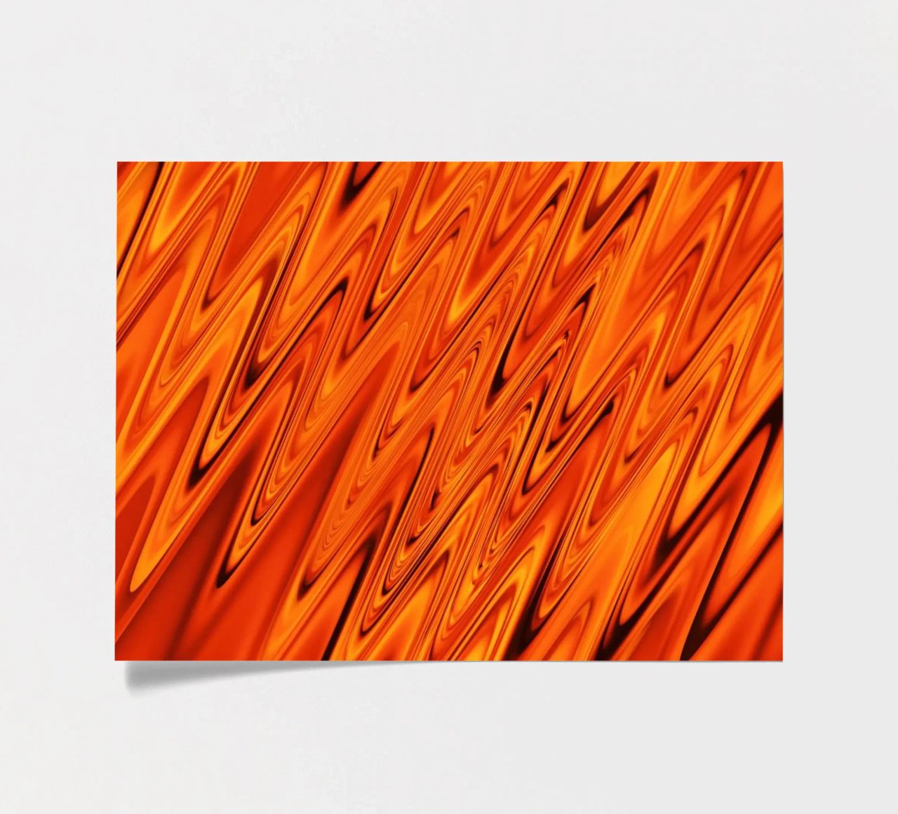 Abstract dynamic waves and patterns in orange and red sticker sheet by Something for you
