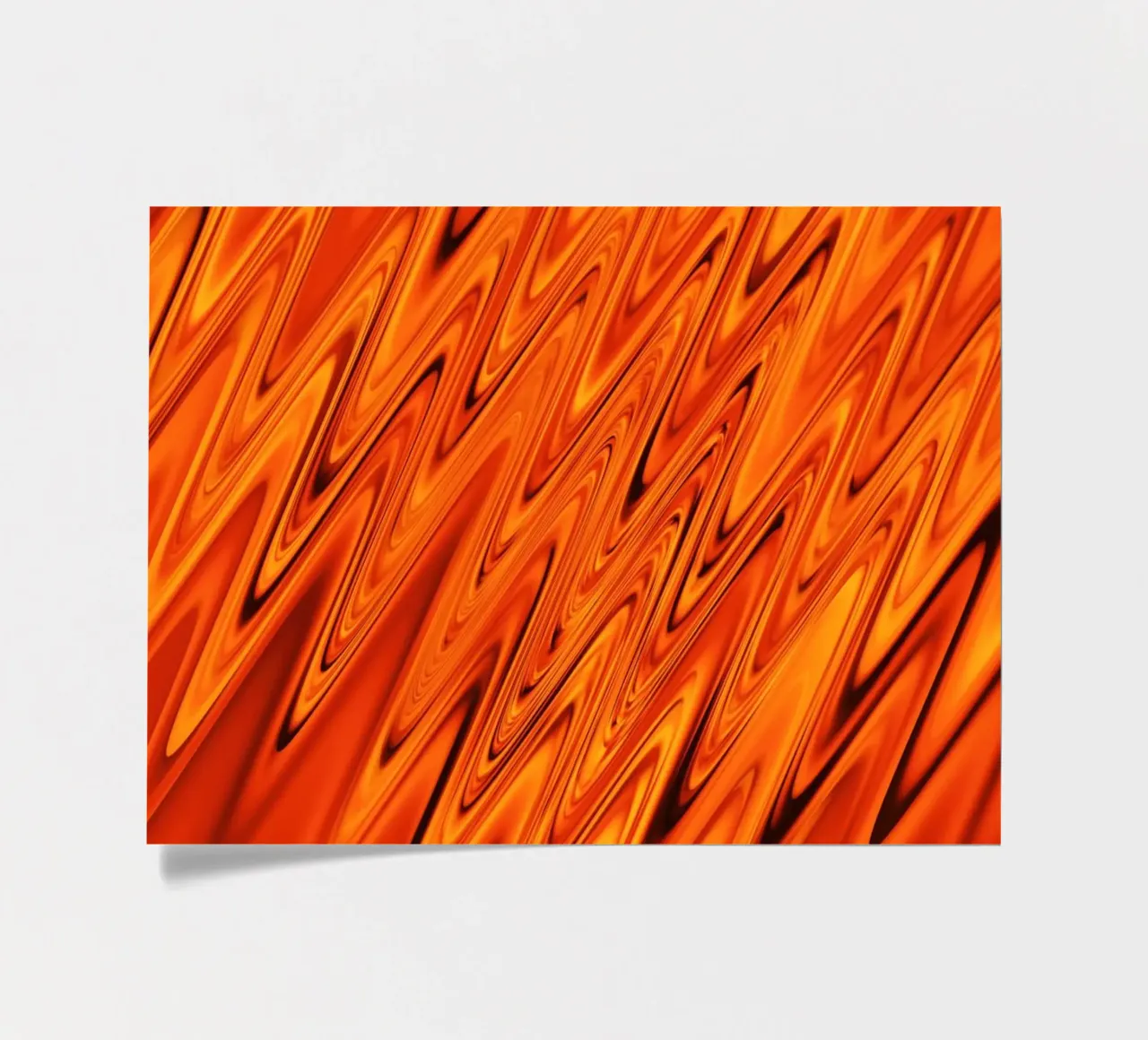 Abstract dynamic waves and patterns in orange and red sticker sheet by Something for you