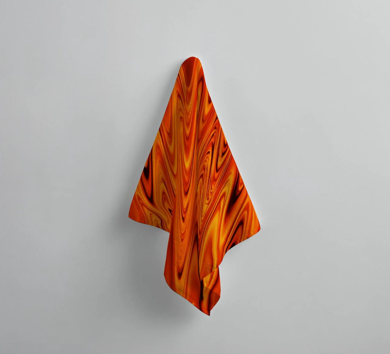 Vagues et motifs dynamiques abstraits en orange et rouge serviette de bain de Something for you