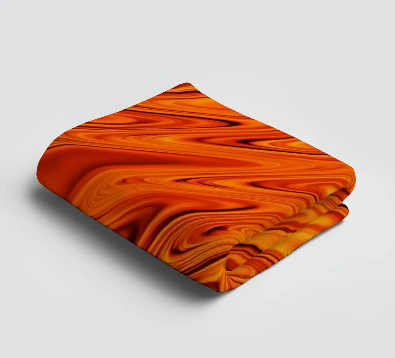 Abstract dynamic waves and patterns in orange and red towel by Something for you