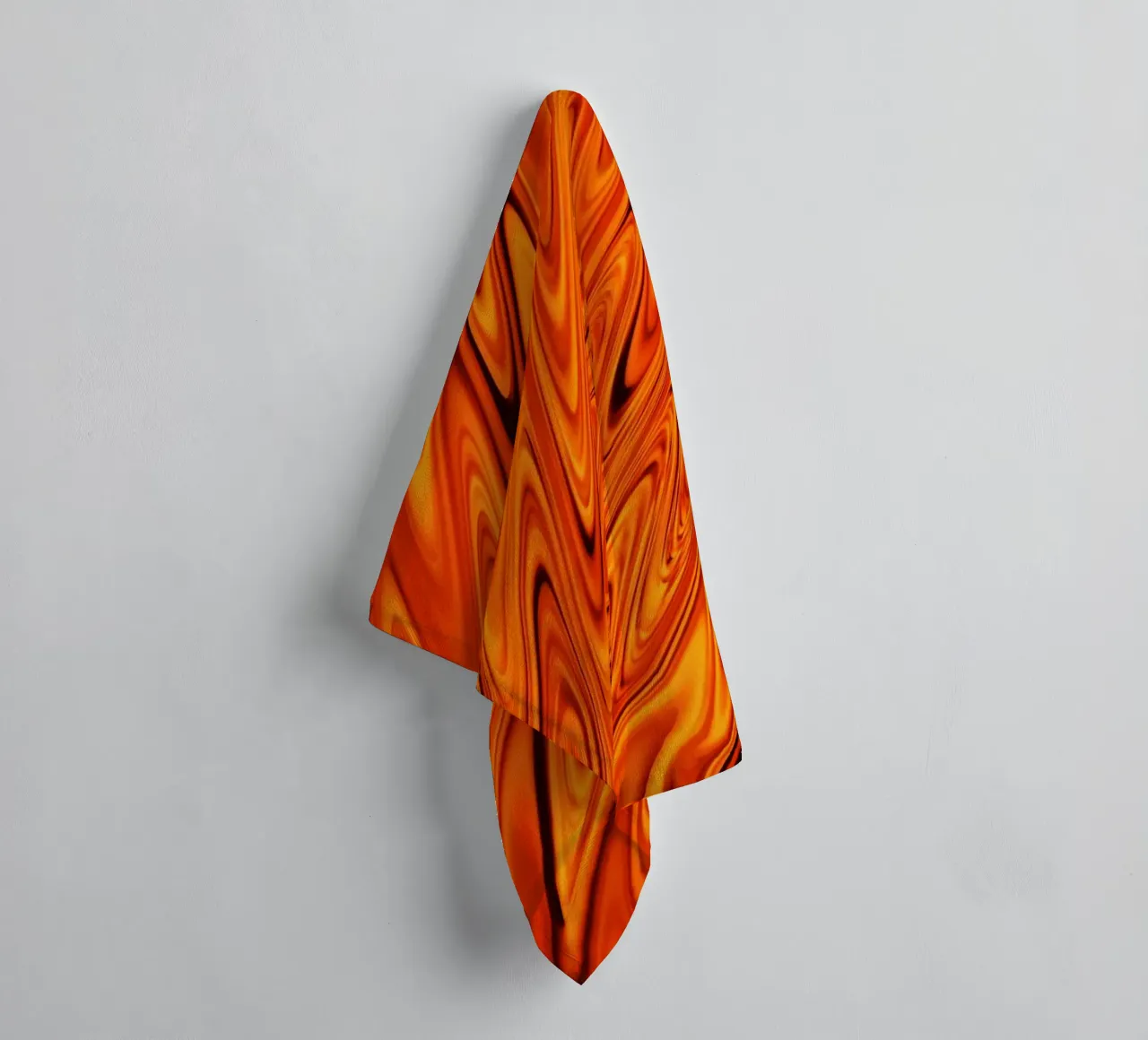 Abstract dynamic waves and patterns in orange and red towel by Something for you