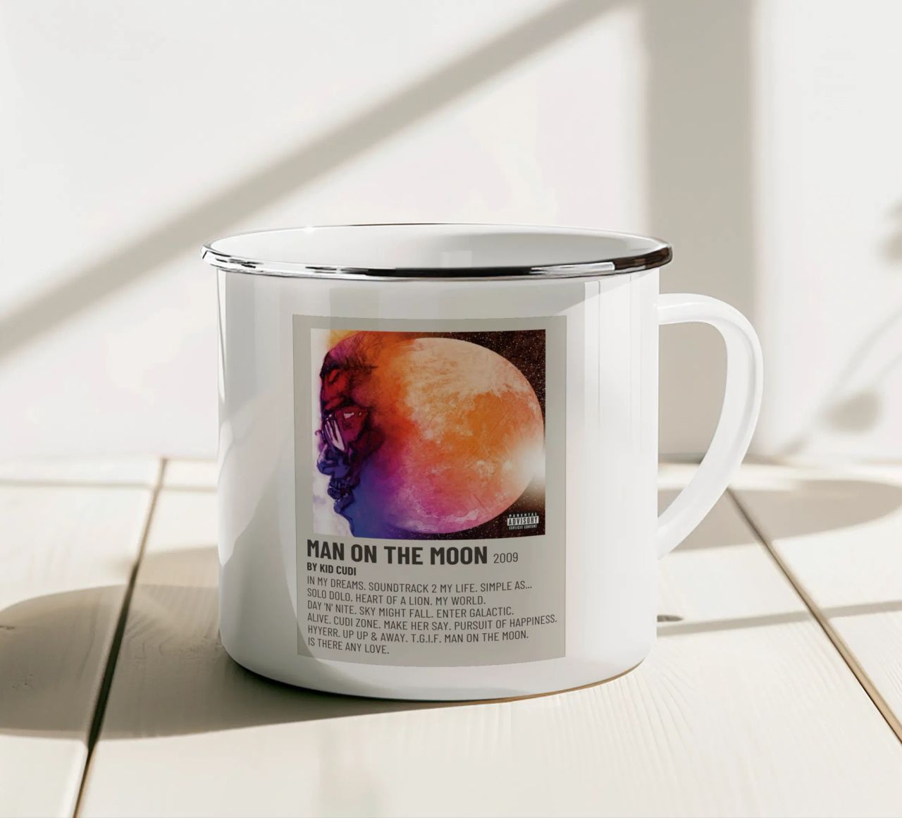 MAN ON THE MOON 2009 tazza in smalto da SoundStudio
