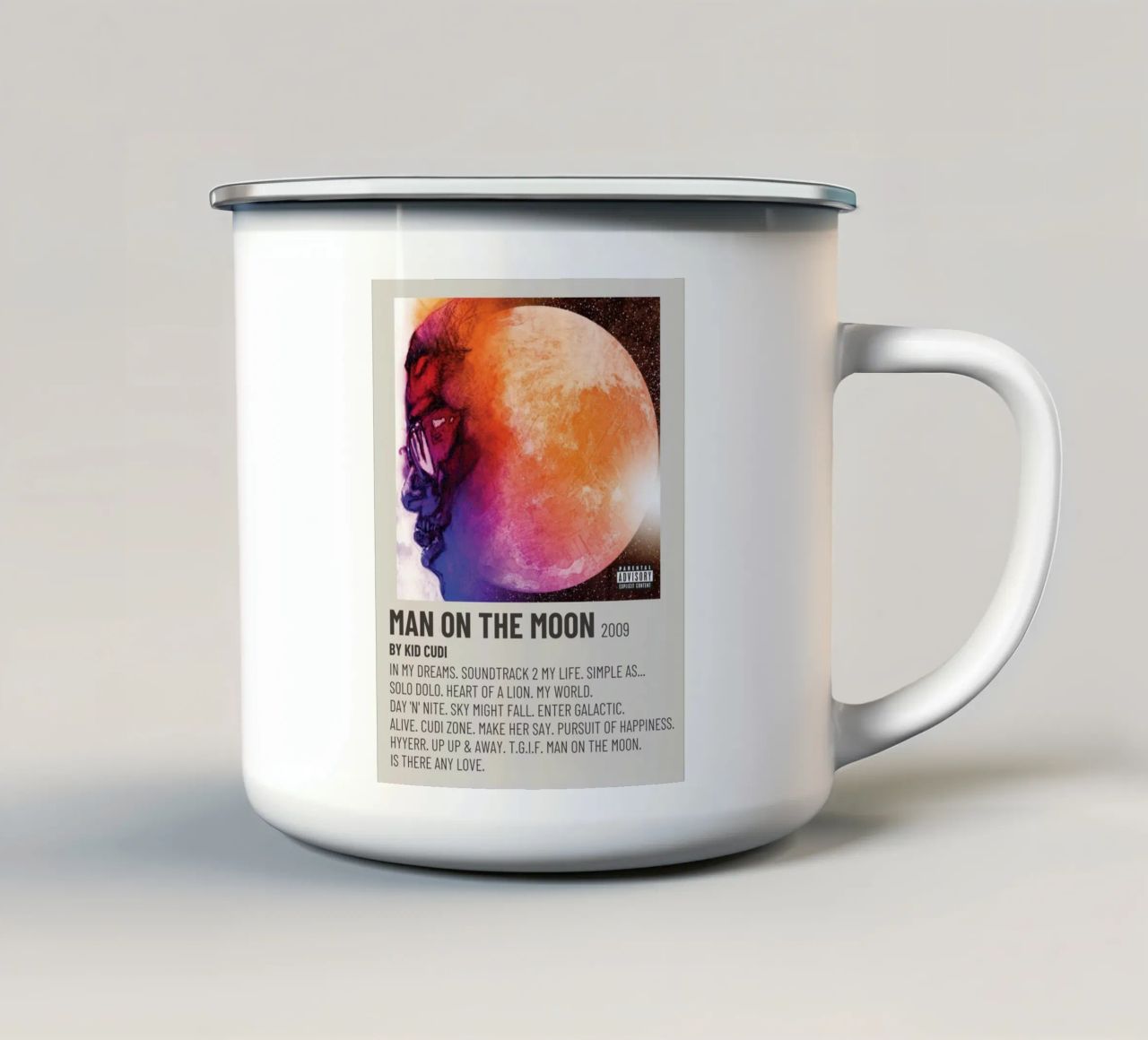 MAN ON THE MOON 2009 tazza in smalto da SoundStudio
