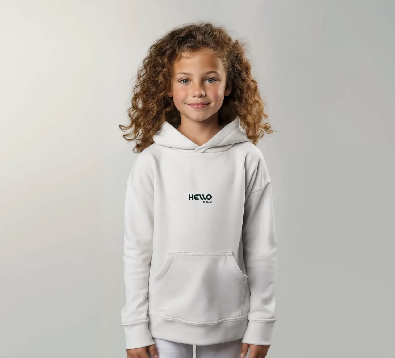 Ciao lì Semplice tipografia minimalista felpa bambino con cappuccio da YV TYPOGRAPHY