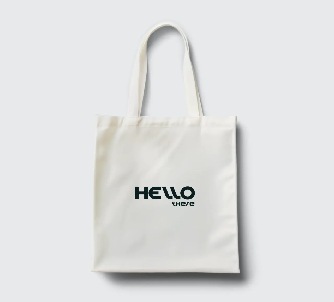 Hello There Eenvoudige minimalistische typografie jute draagtas van YV TYPOGRAPHY
