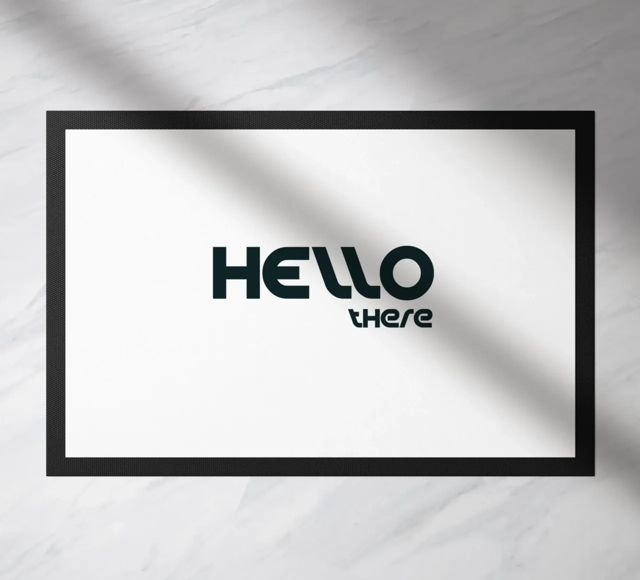 Hello There Simple Minimalist Typography doormat by YV TYPOGRAPHY