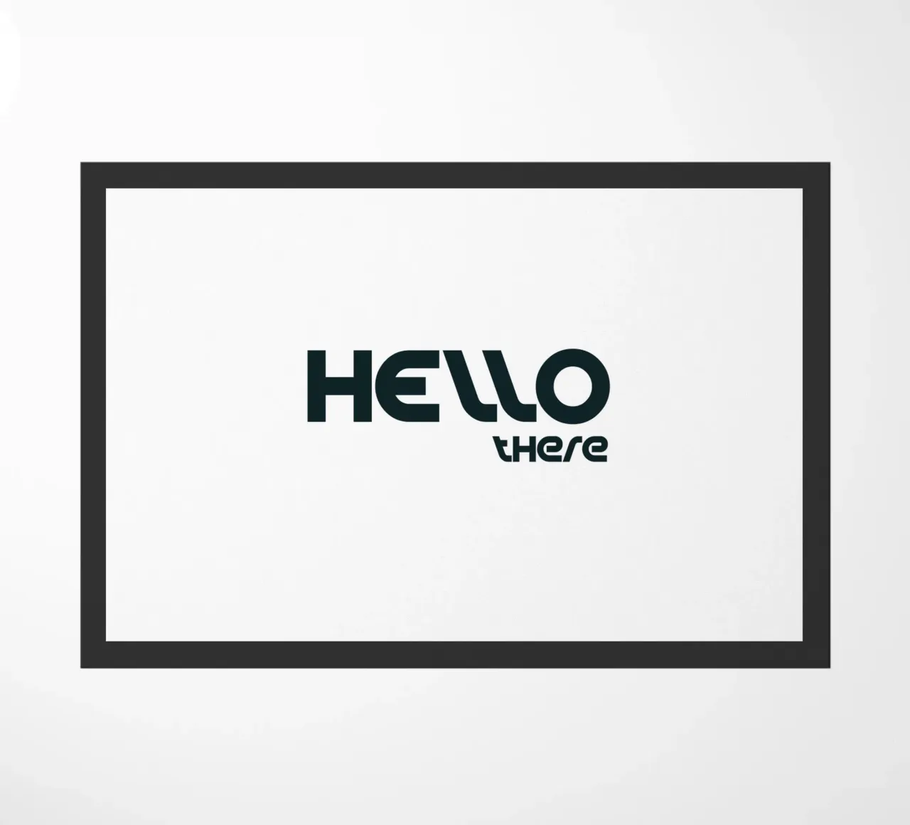 Hello There Simple Minimalist Typography doormat by YV TYPOGRAPHY