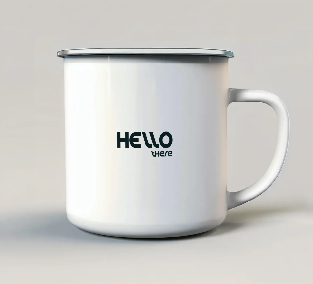 Ciao lì Semplice tipografia minimalista tazza in smalto da YV TYPOGRAPHY