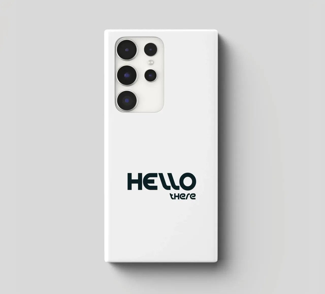 Hello There Eenvoudige minimalistische typografie samsung hoesje van YV TYPOGRAPHY