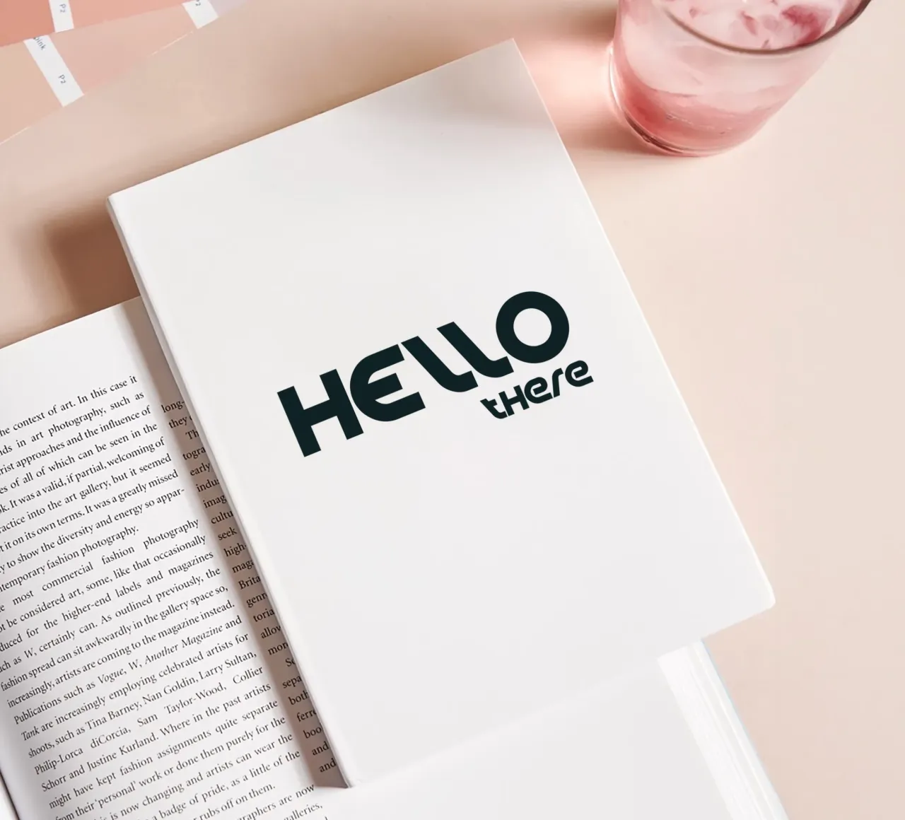 Hello There Simple Minimalist Typography notebook by YV TYPOGRAPHY