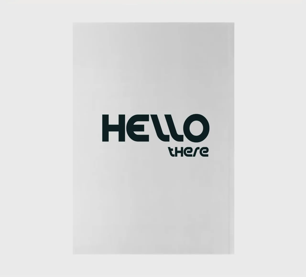 Hello There Simple Minimalist Typography notebook by YV TYPOGRAPHY