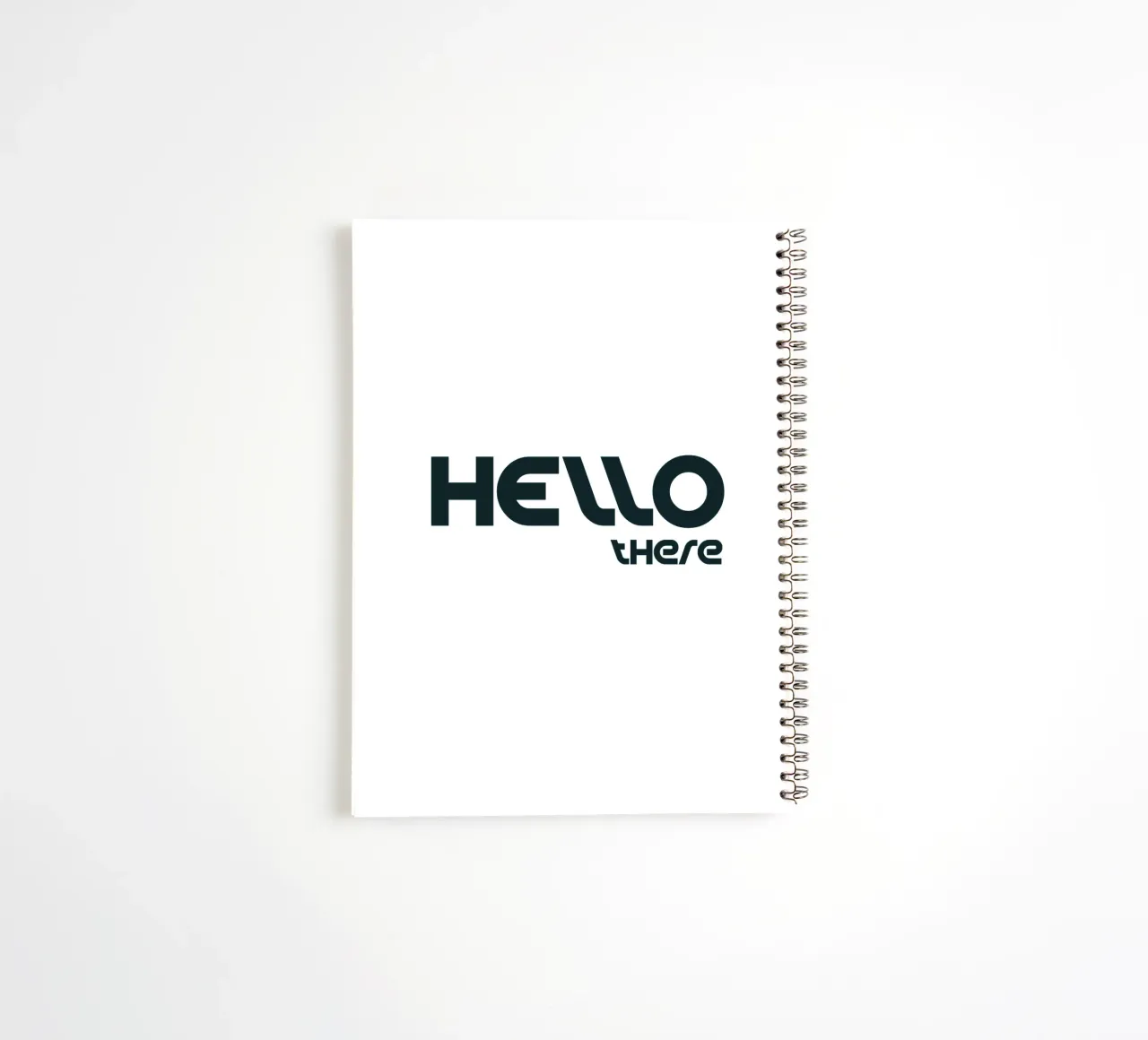 Hello There Simple Minimalist Typography spiral notebook by YV TYPOGRAPHY