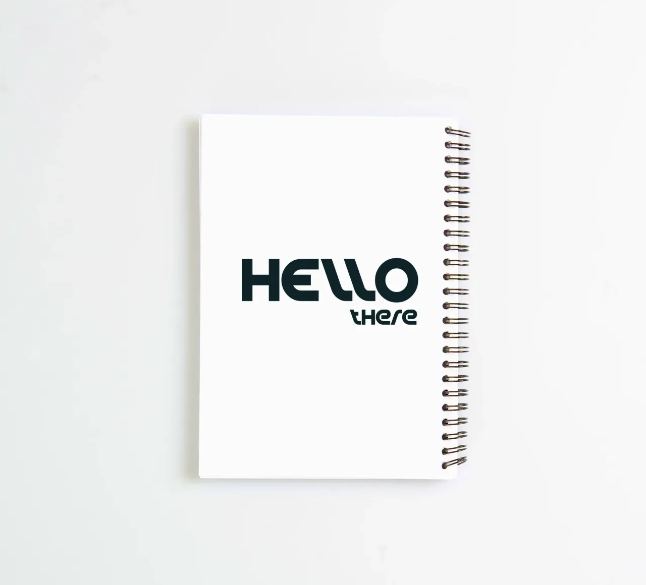 Hello There Simple Minimalist Typography spiral notebook by YV TYPOGRAPHY