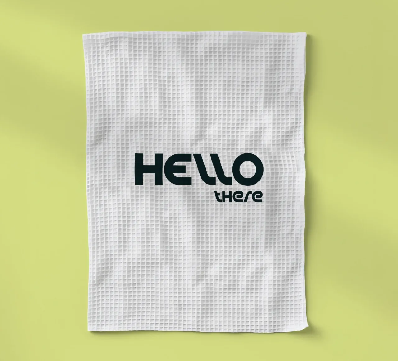Hello There Simple Minimalist Typography tea towel by YV TYPOGRAPHY