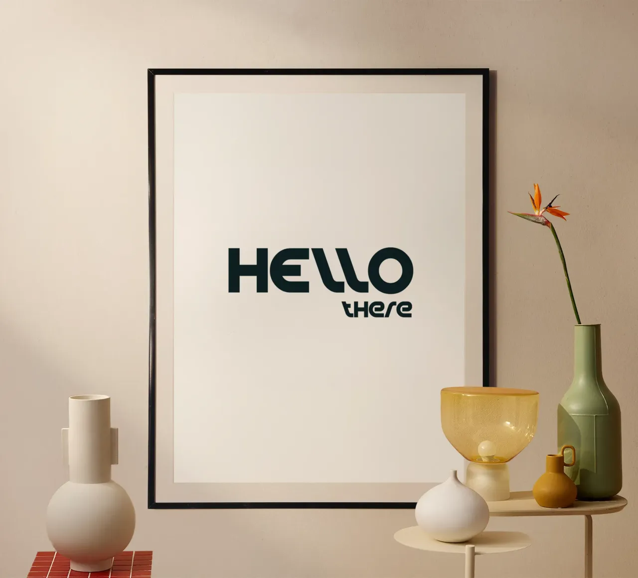 Hello There Simple Minimalist Typography hahnemühle by YV TYPOGRAPHY