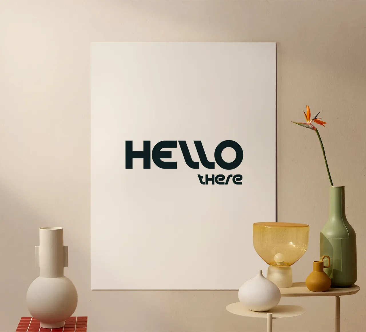 Hello There Simple Minimalist Typography hahnemühle by YV TYPOGRAPHY