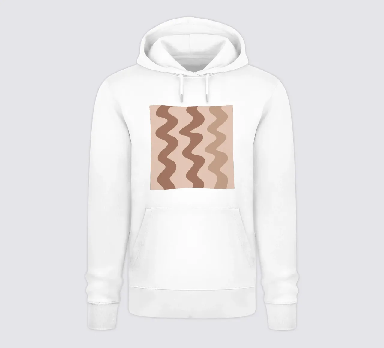 Linee sinuose - mousse alla moka felpa con cappuccio da Wackapacka