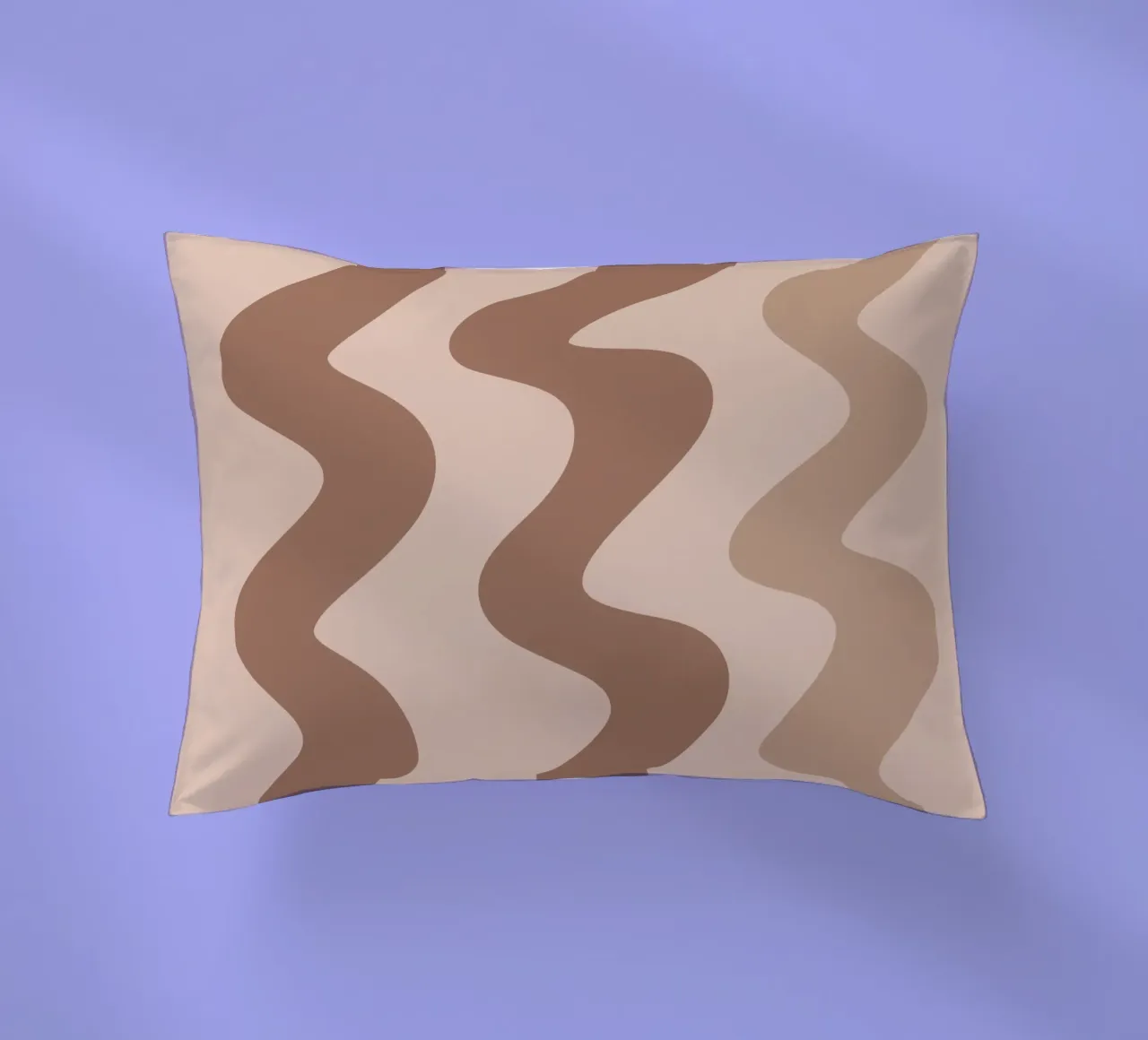 Squiggly lines - mocha mousse decorative cushion by Wackapacka