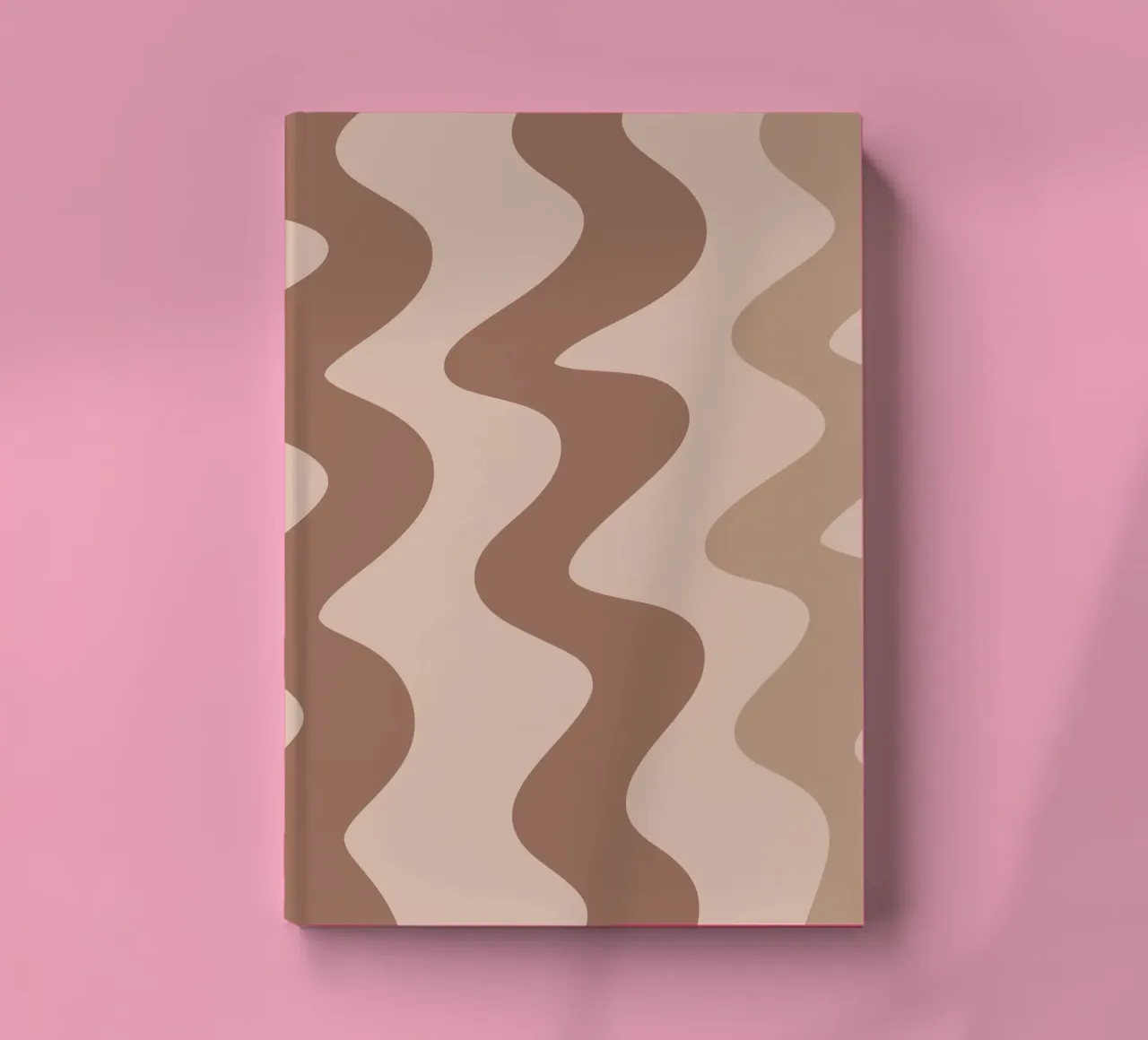 Squiggly lines - mocha mousse notebook by Wackapacka