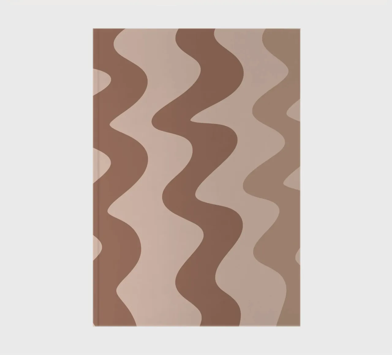 Squiggly lines - mocha mousse notebook by Wackapacka