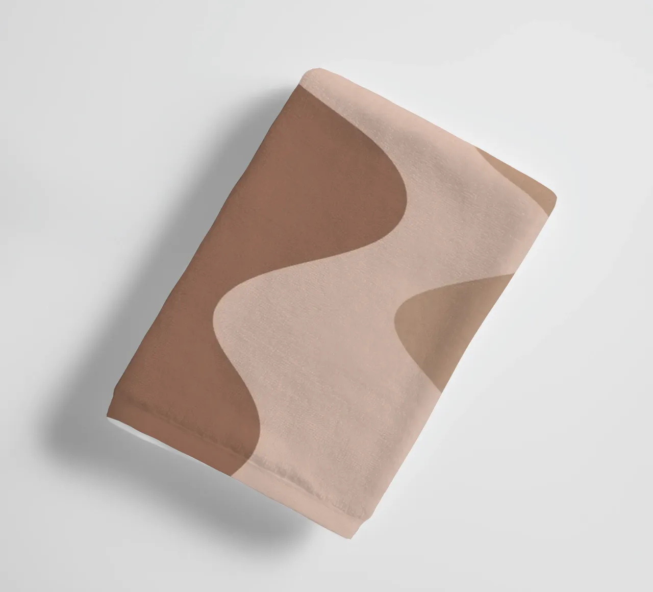 Squiggly lines - mocha mousse towel by Wackapacka