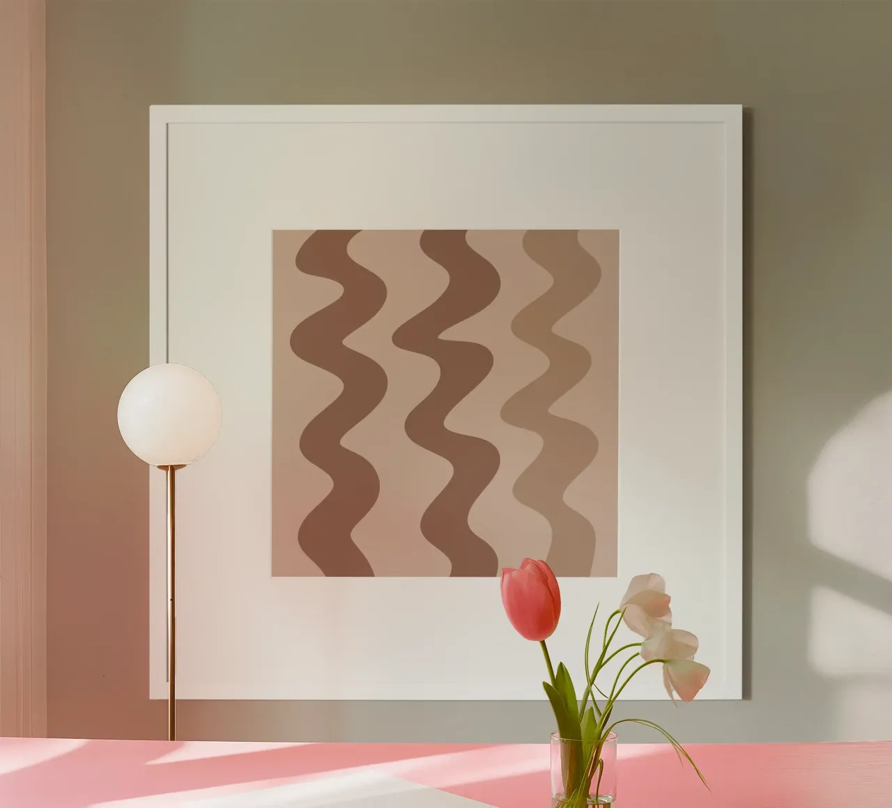 Squiggly lines - mocha mousse hahnemühle by Wackapacka
