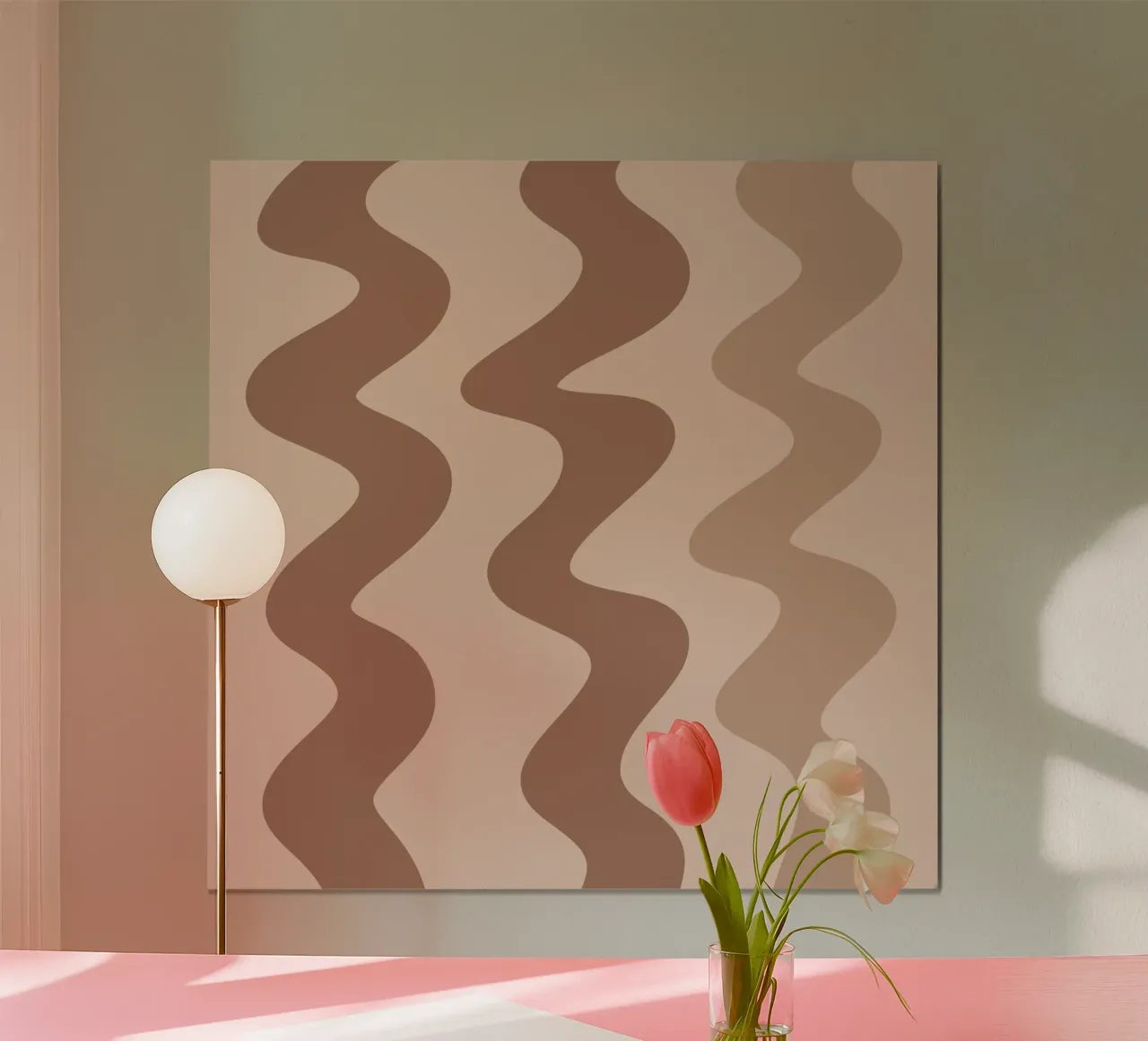 Squiggly lines - mocha mousse hahnemühle by Wackapacka