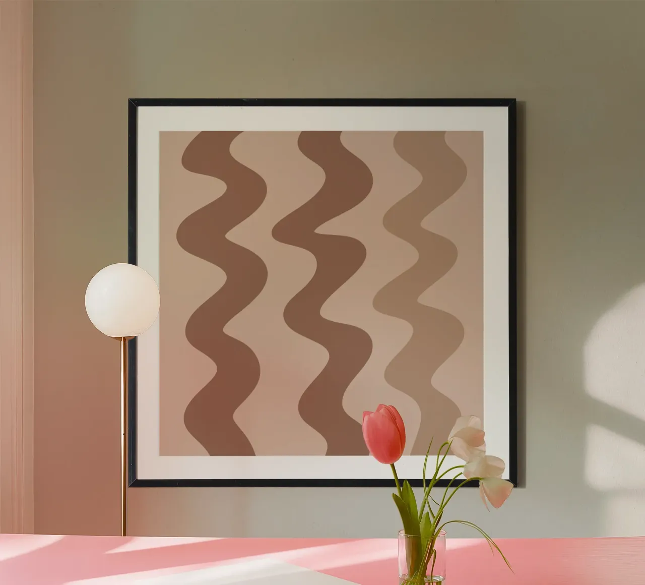 Squiggly lines - mocha mousse hahnemühle by Wackapacka