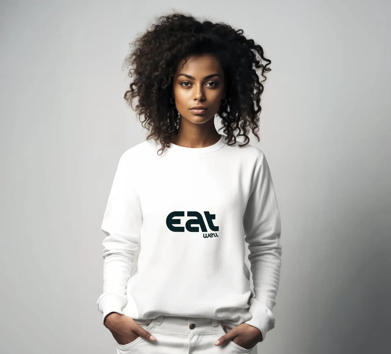 Mangiare bene Tipografia semplice ed elegante felpa da YV TYPOGRAPHY