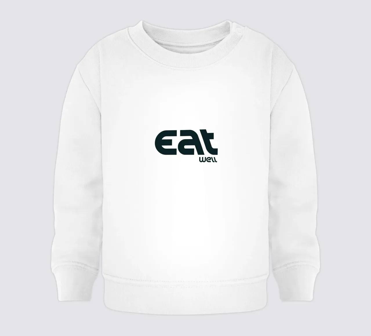 Mangiare bene Tipografia semplice ed elegante felpa neonato da YV TYPOGRAPHY