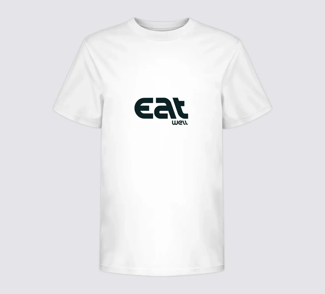 Eat Well Einfache, elegante Typografie Kinder T-Shirt von YV TYPOGRAPHY
