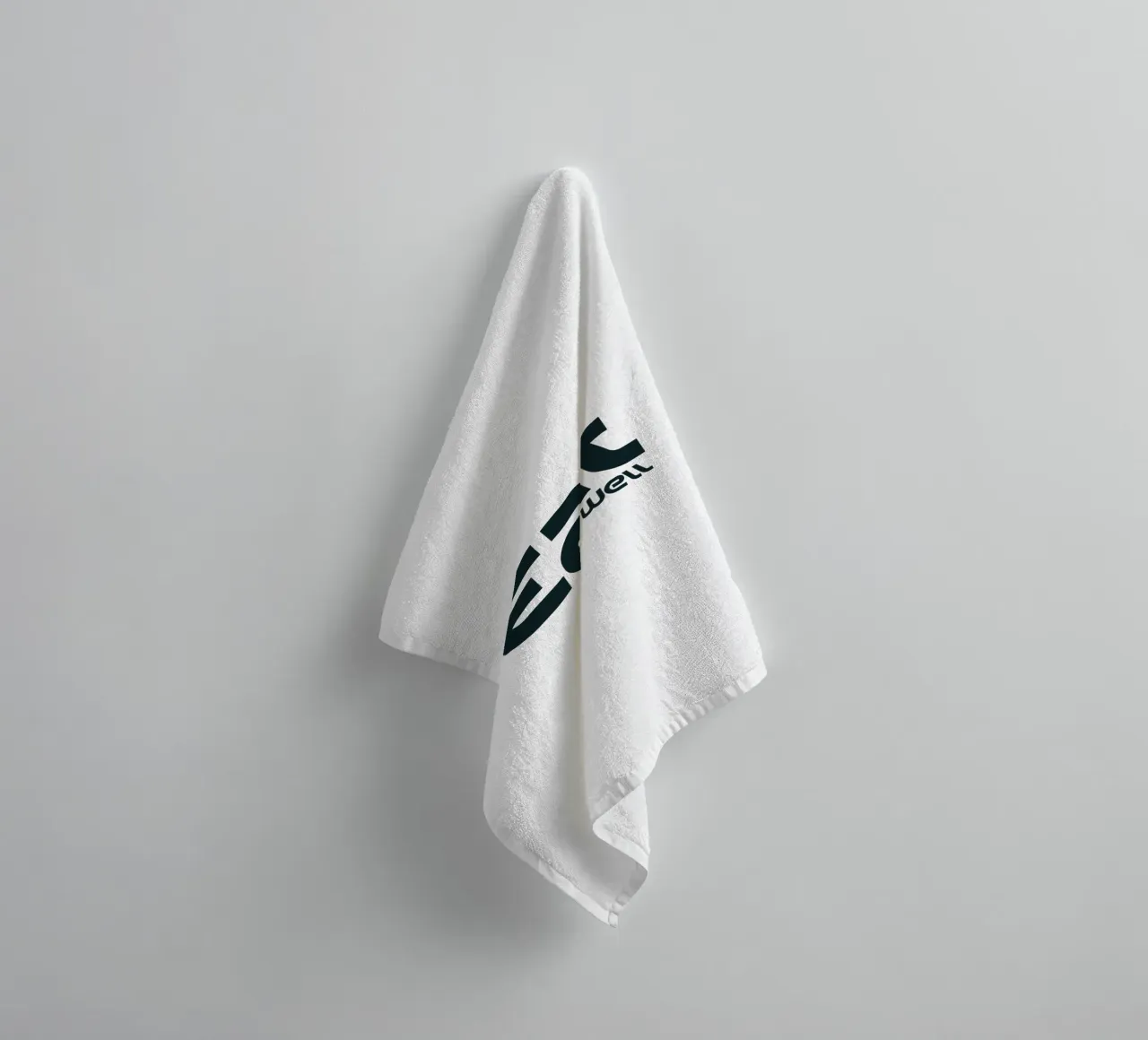Eat Well Simple Elegant Typography towel by YV TYPOGRAPHY
