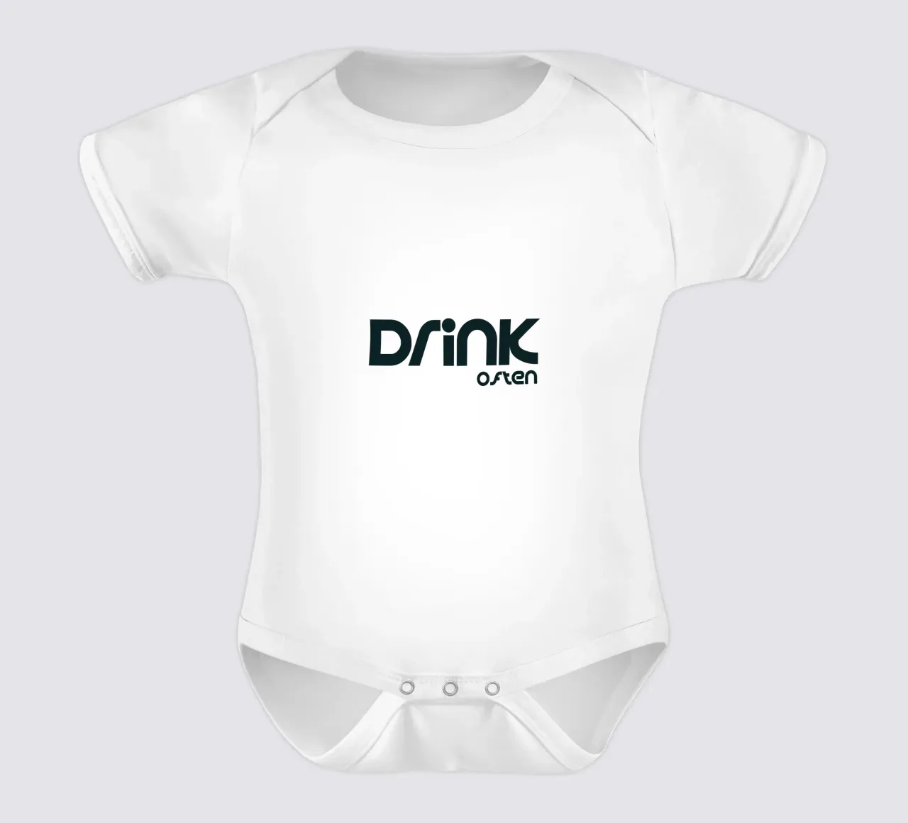 Drink Often Simple Minimalist Typography Kurzarm Babybody von YV TYPOGRAPHY