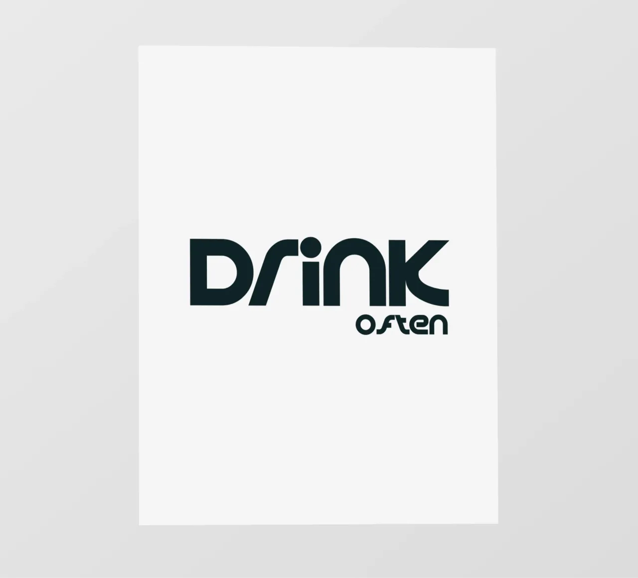 Bere spesso Semplice tipografia minimalista pellicola backlit da YV TYPOGRAPHY
