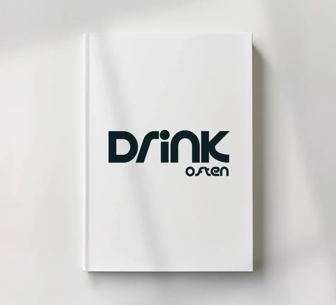Drink Often Simple Minimalist Typography notebook by YV TYPOGRAPHY
