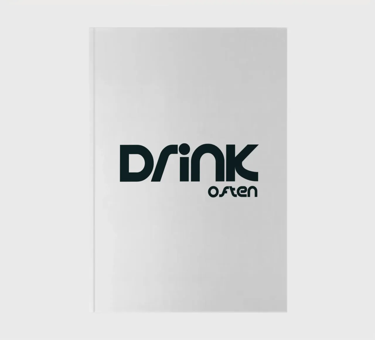 Drink Often Simple Minimalist Typography notebook by YV TYPOGRAPHY