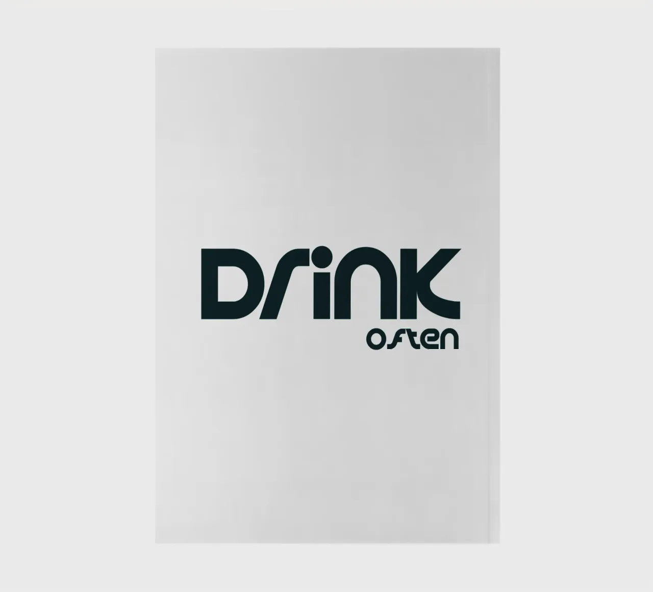 Drink Often Simple Minimalist Typography notebook by YV TYPOGRAPHY
