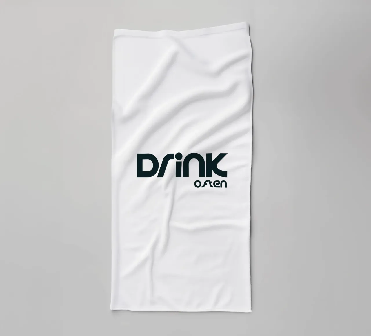 Drink Often Simple Minimalist Typography towel by YV TYPOGRAPHY