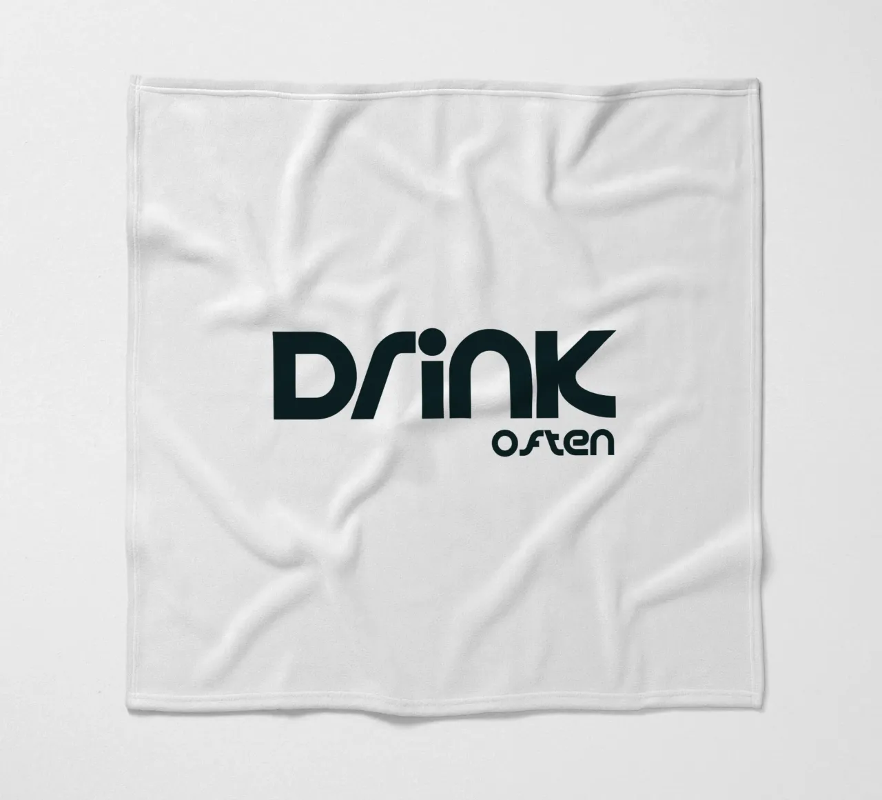 Drink Often Simple Minimalist Typography Fleecedecke von YV TYPOGRAPHY