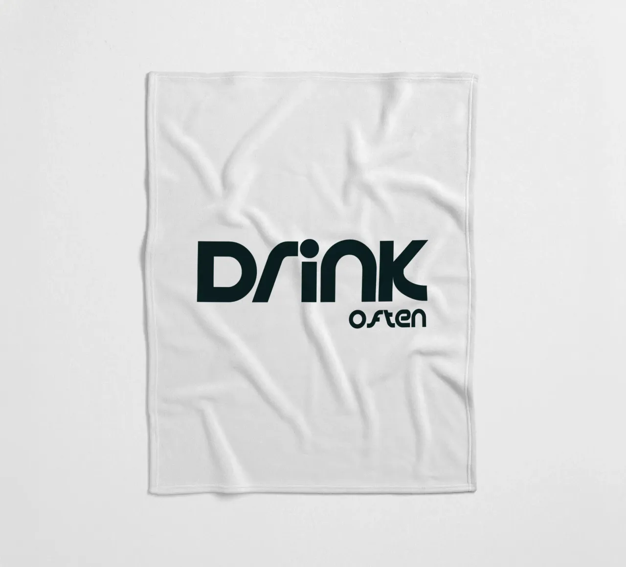 Drink Often Simple Minimalist Typography Fleecedecke von YV TYPOGRAPHY