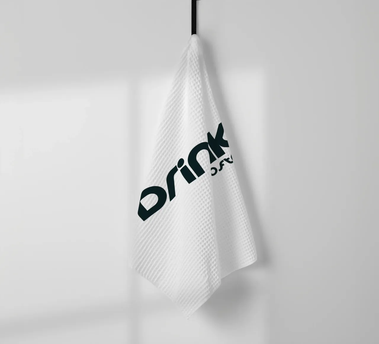 Drink Often Simple Minimalist Typography torchon de YV TYPOGRAPHY