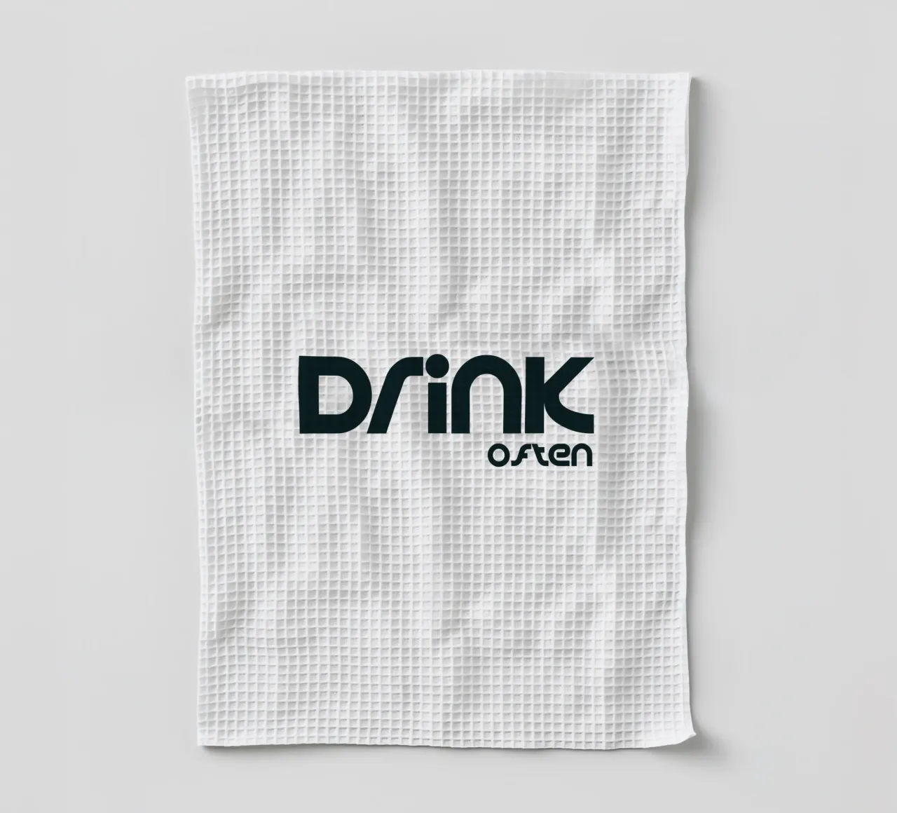 Drink Often Simple Minimalist Typography torchon de YV TYPOGRAPHY