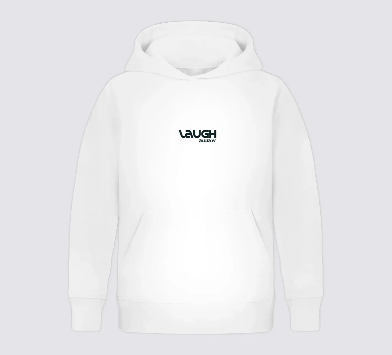 Laugh Always Simple Minimalist Typography kids hoodie by YV TYPOGRAPHY