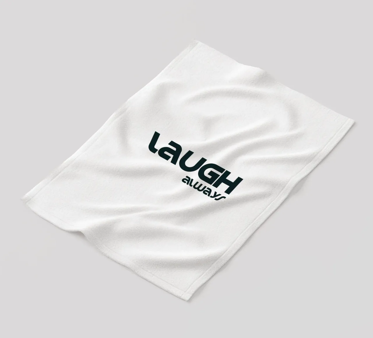 Laugh Always Simple Minimalist Typography fleece blanket by YV TYPOGRAPHY