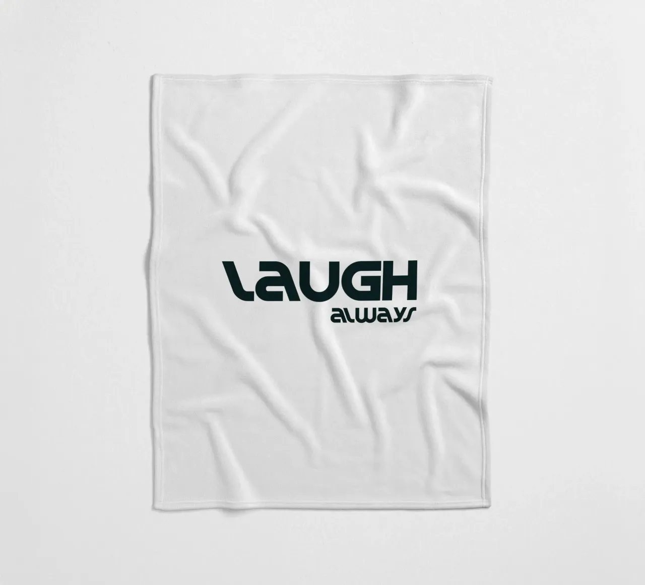 Laugh Always Simple Minimalist Typography fleece blanket by YV TYPOGRAPHY