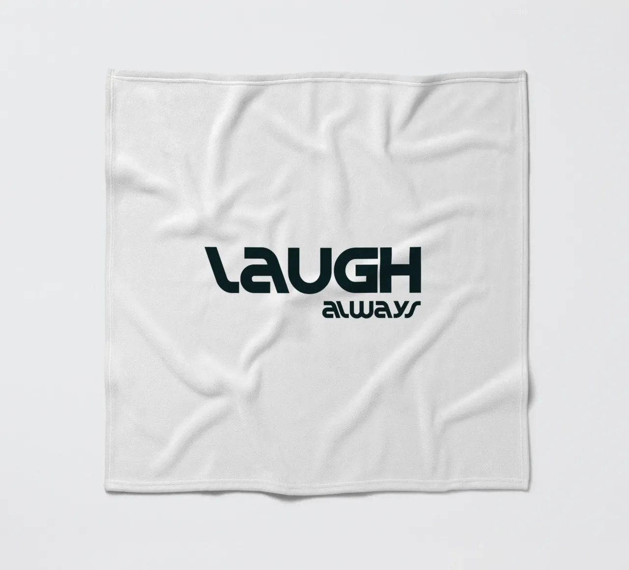 Laugh Always Simple Minimalist Typography fleece blanket by YV TYPOGRAPHY