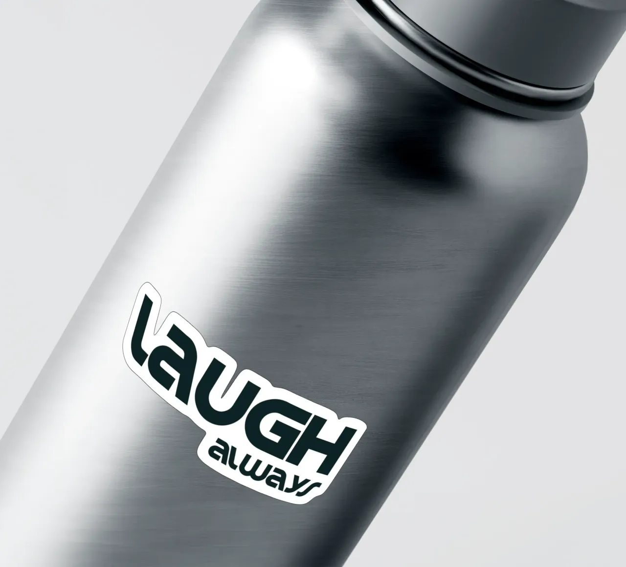 Laugh Always Simple Minimalist Typography autocollant de YV TYPOGRAPHY