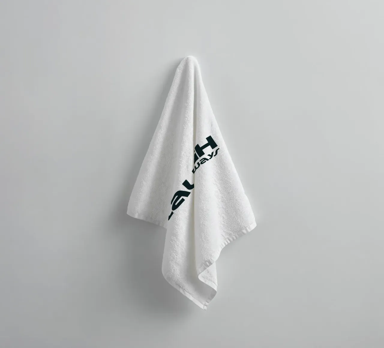 Laugh Always Simple Minimalist Typography towel by YV TYPOGRAPHY