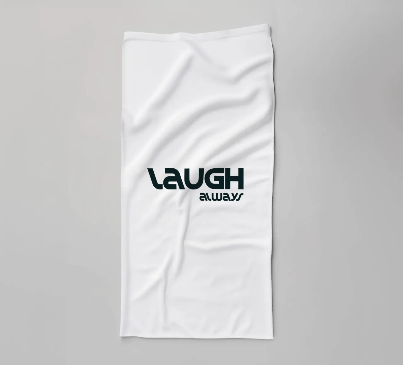 Laugh Always Simple Minimalist Typography towel by YV TYPOGRAPHY
